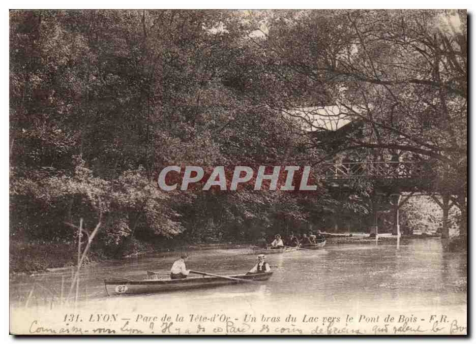 Lyon CPA Parc de la tete d'or Un bras du lac vers le pont du bois