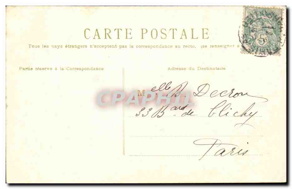 CPA Fantaisie Voeux Bonne annee et bons baisers — Verso