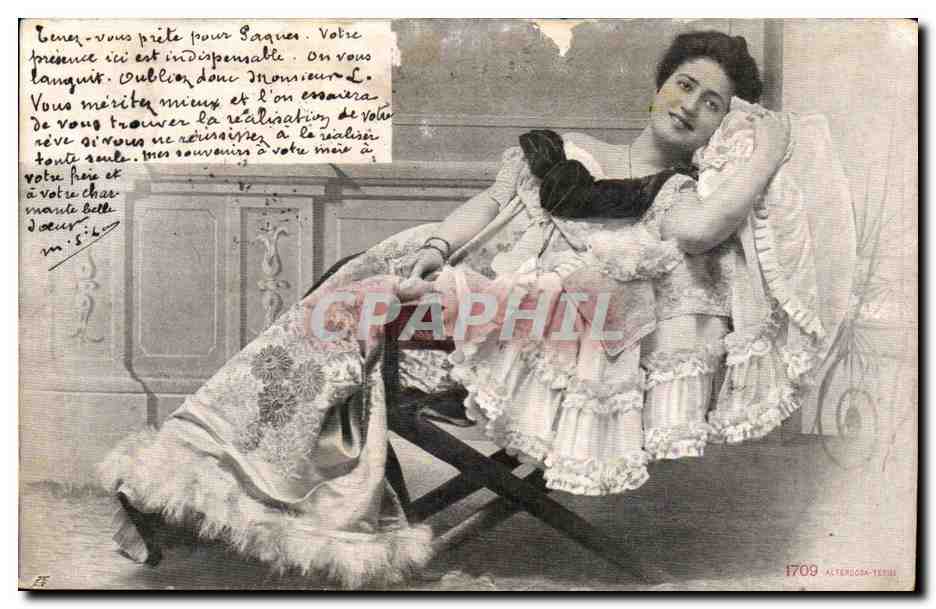 CPA Fantaisie Femme couchee