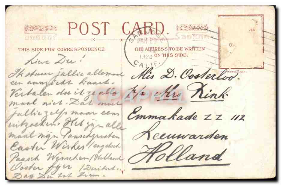 Femme en robe verte — Saint Patrick — éditeur D. P. & Co. n°18 — Reverso