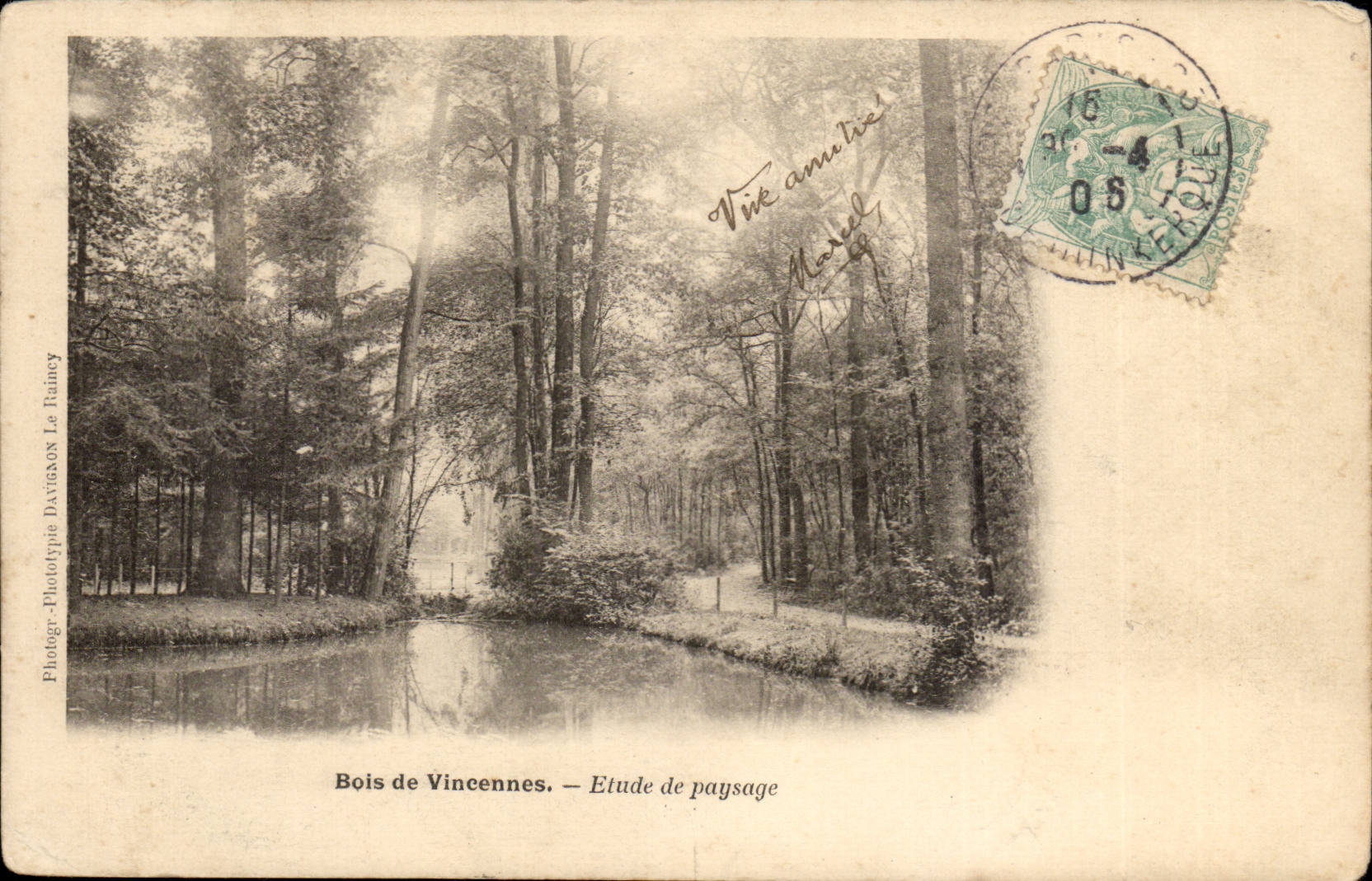 Vincennes CPA Bois Etude de paysage