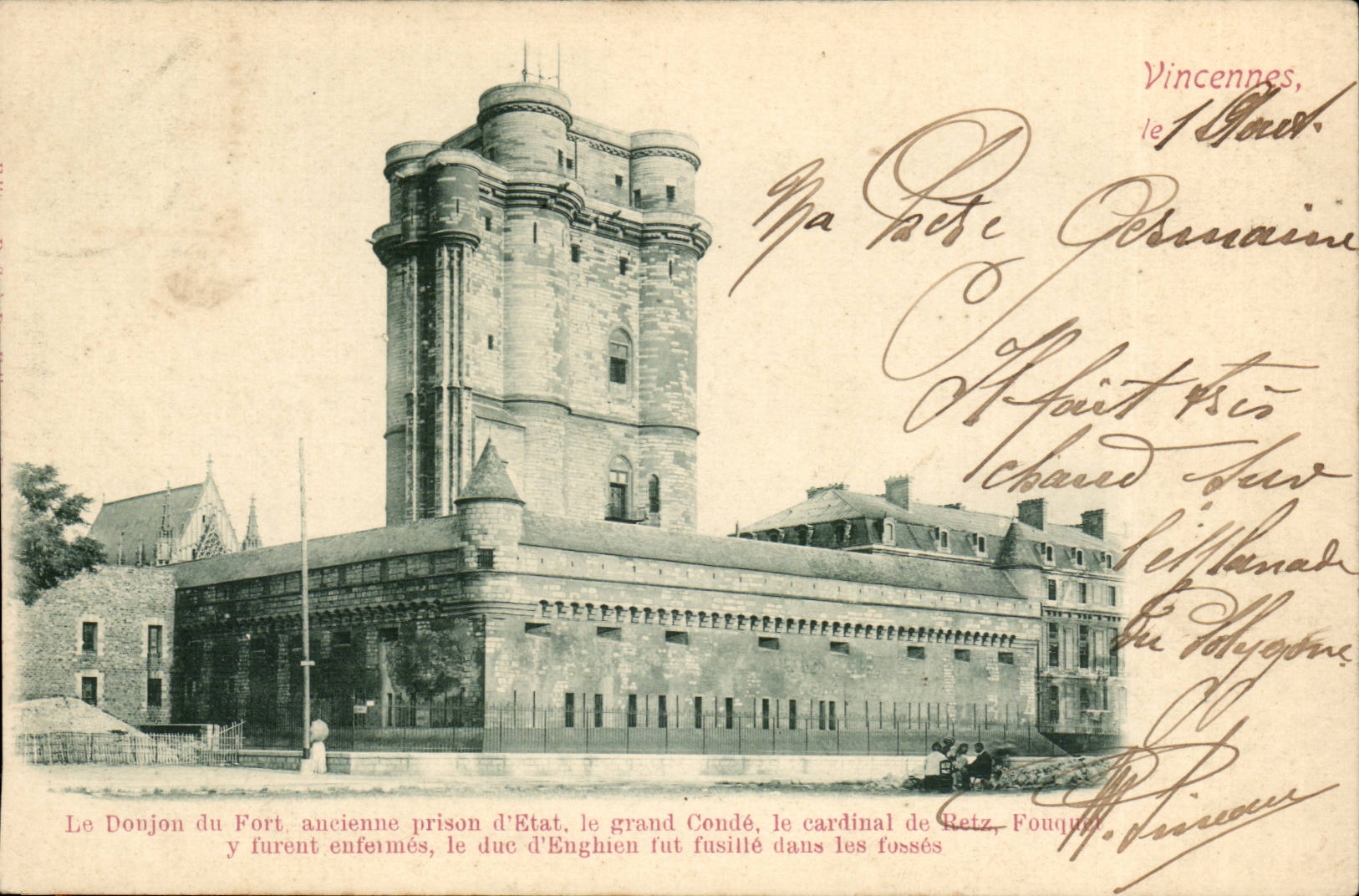 Vincennes CPA le donjon du fort ancienne prison d'etat Conde carindal de Retz et Fouquet y furent enfermes