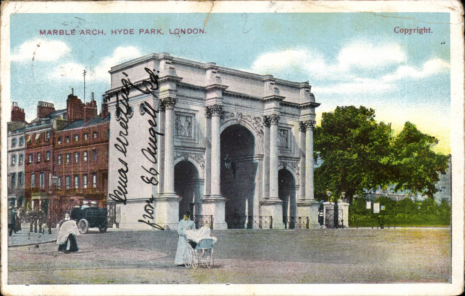 Great Britain CPA Marble Arch Hyde PArk London Londres