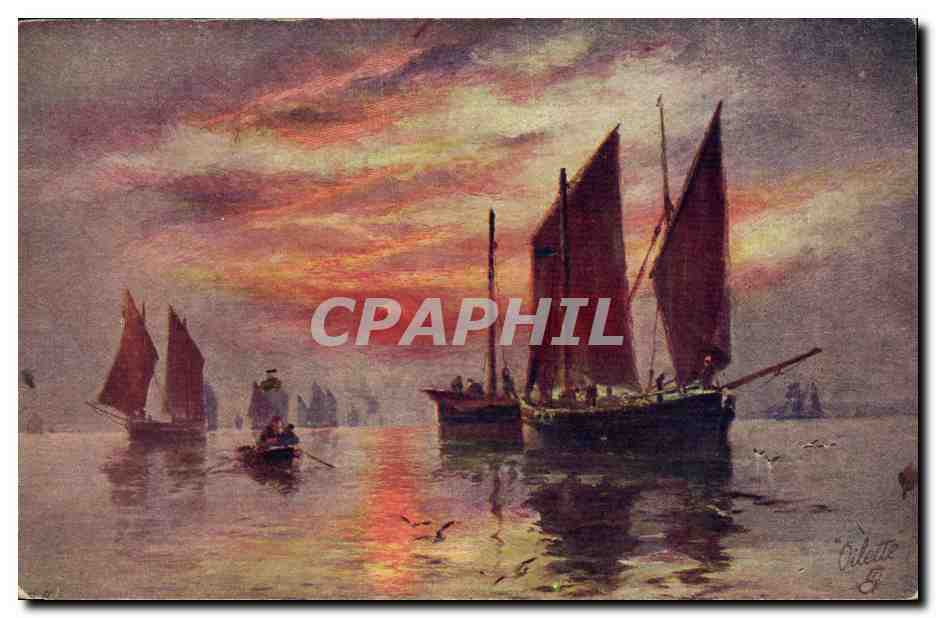 CPA Fantaisie Bateau