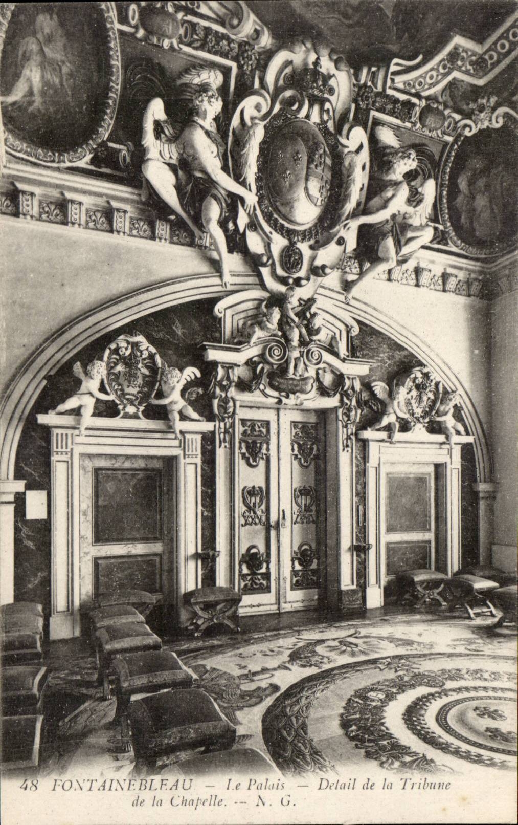 Fontainebleau — Il Palazzo — Dettaglio della Tribuna della Cappella — N.G.