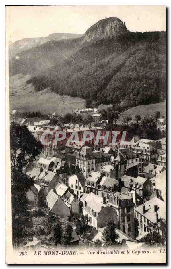 Mont Dore CPA Vue d'ensemble et le Capucin