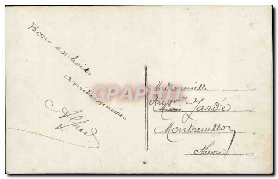 CPA Fantaisie Bonne annee (homme) — Verso