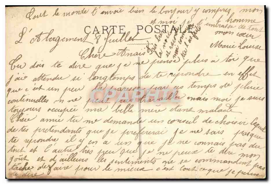 Jeune femme souriante — roses et décor floral — éditeur CIRCE n°4313 — Verso