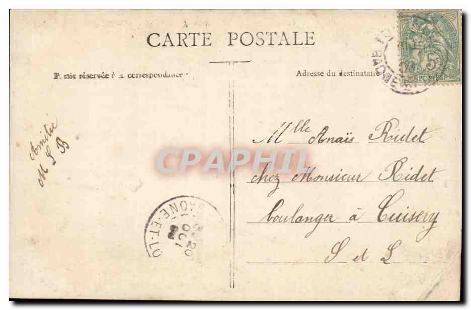 Fantaisie - Femme - Je pense a toi - CPA  — Verso