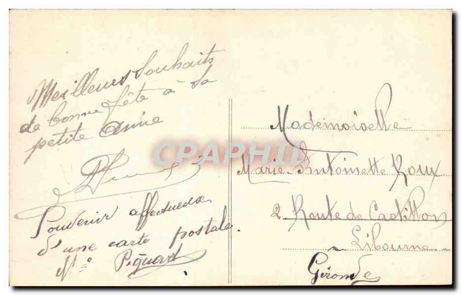 Fantaisie - Femme - fleurs - CPA  — Rückseite