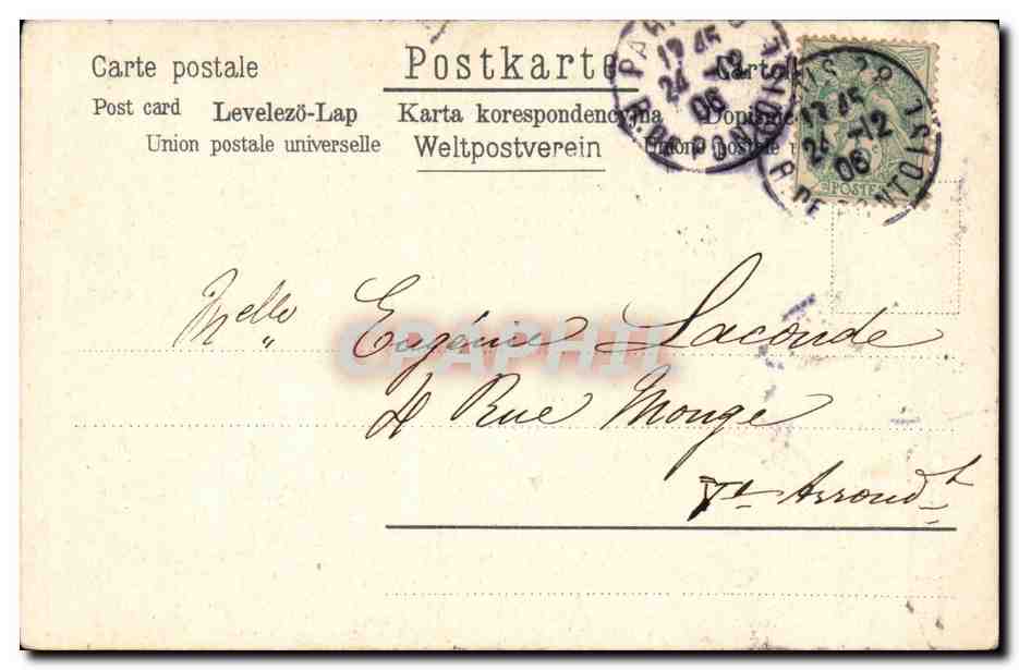 Zwei junge Frauen und ein Schwan — A. & M. B. N° 144 — Ausgabe A. & M. B. — Rückseite