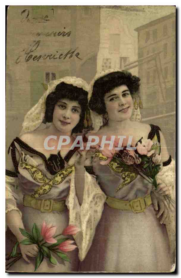 Deux jeunes femmes en tenue de bal — éditeur R. Kéral, n° 847