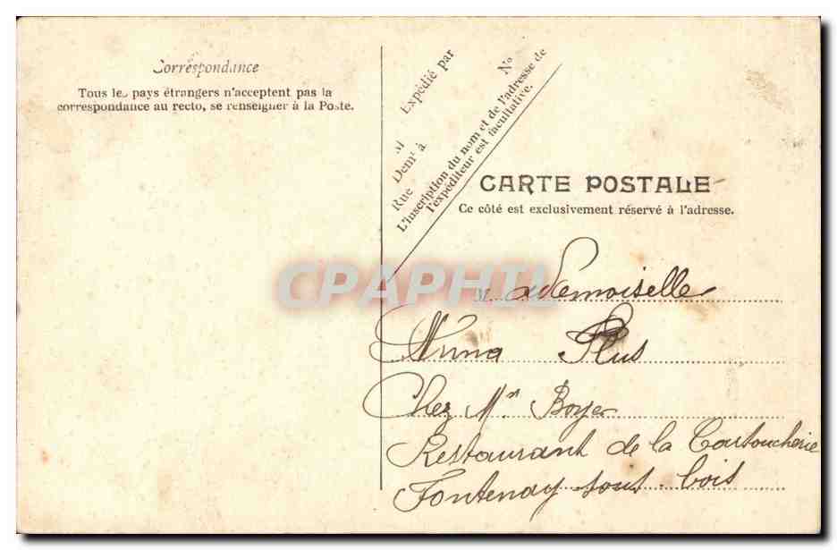 Fantaisie - Femme - Lovely lady with impressive hat - curly hair - CPA  — Rückseite