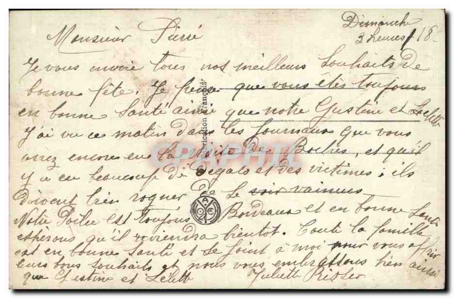Fantaisie - Fleur - Pensee - Vase filled with pansies - scenic view- CPA  — Verso