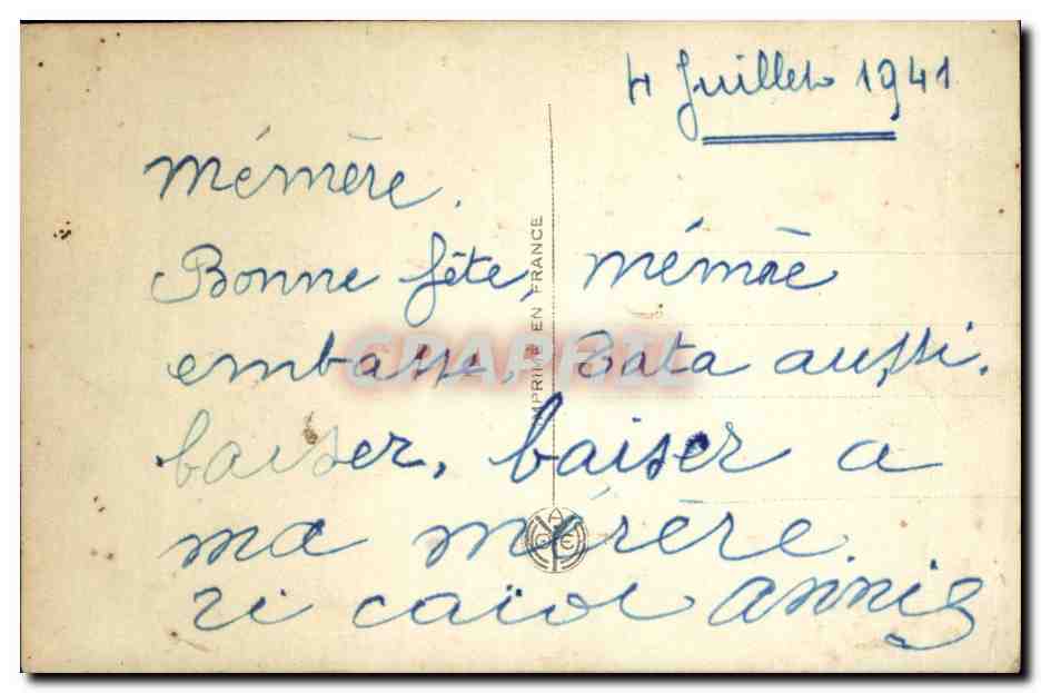 Fantaisie - Fleurs - Bebe - Chubby baby sitting in wagon with roses - CPA  — Rückseite