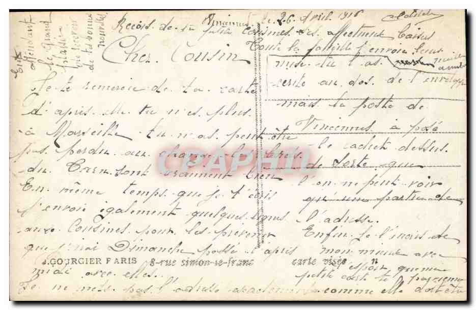 Fantaisie - fleur - roses in an elegant vase - CPA  — Verso