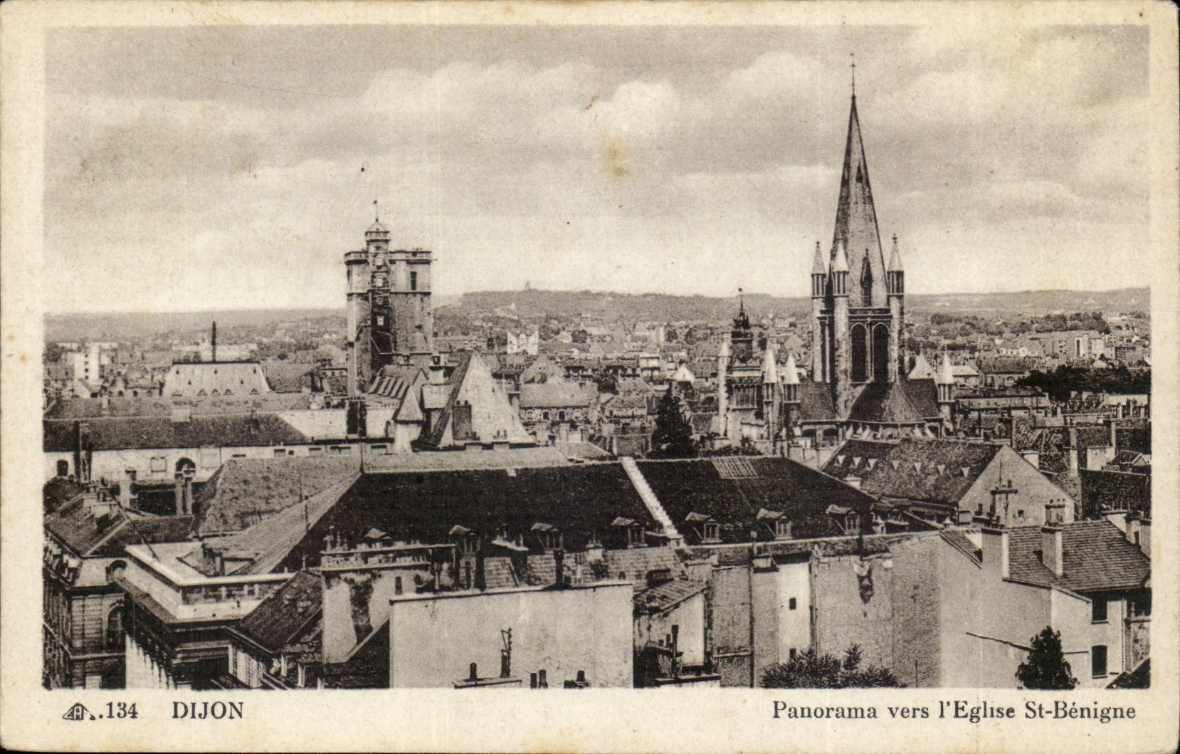 dijon CPa Panorama vers l'eglies St Benigne