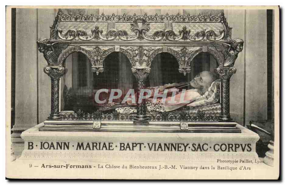 Ars-sur-Formans — La Châsse du Bienheureux J.-B.-M. Vianney dans la Basilique d'Ars — Phototypie Paillet, Lyon