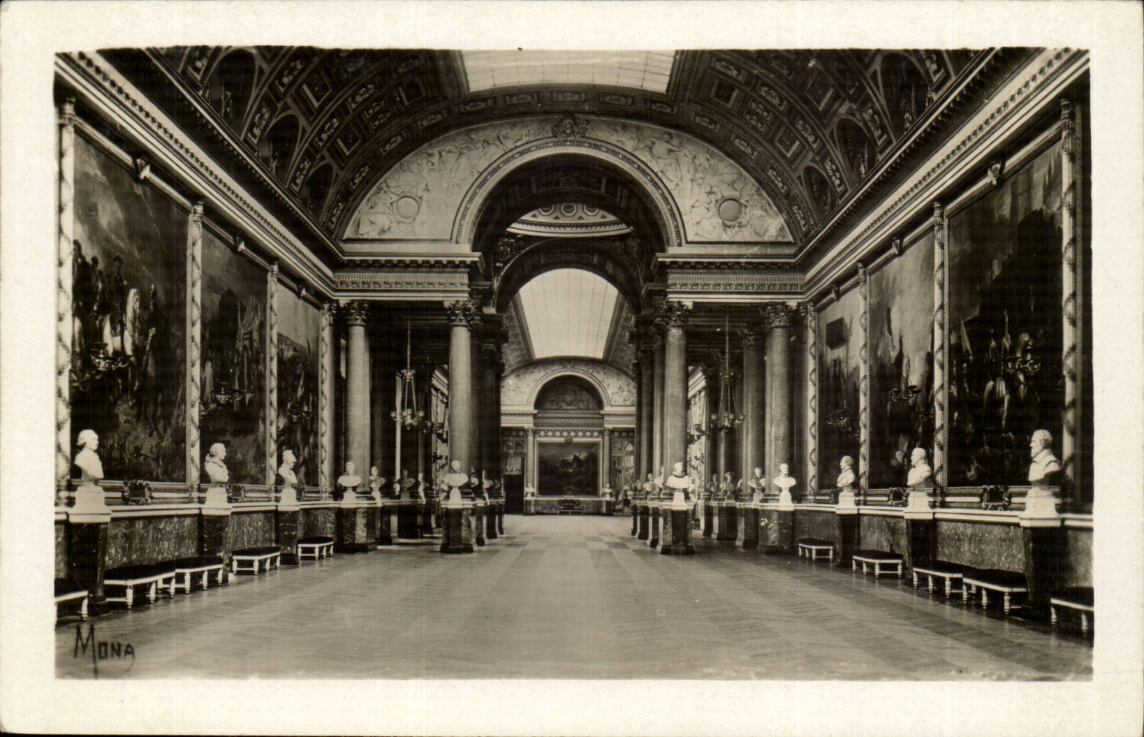 CPA Les petits tableaux de Versailles La galerie des batailles par Fontaine et Nepveu (1836)