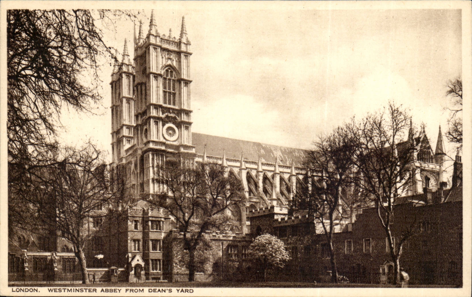 Grande Bretagne Londres London CPA Westminster abbey from Dean's yard