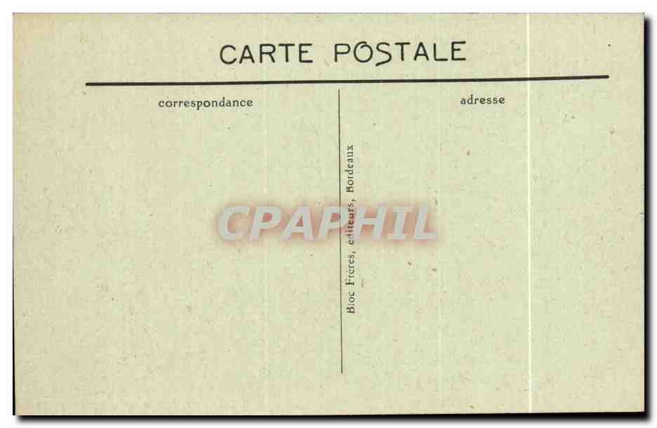 Bordeaux CPA Eglise Saint Croix — Verso