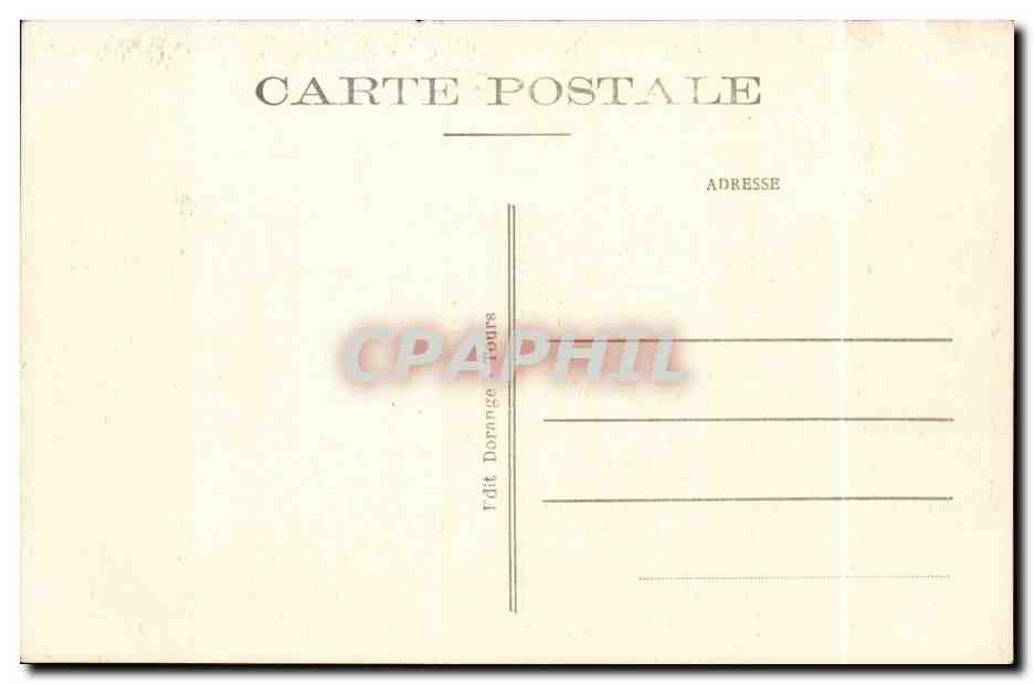 Tours CPA Vue generale Le pont de pierre sur la Loire et la cathedrale — Rückseite