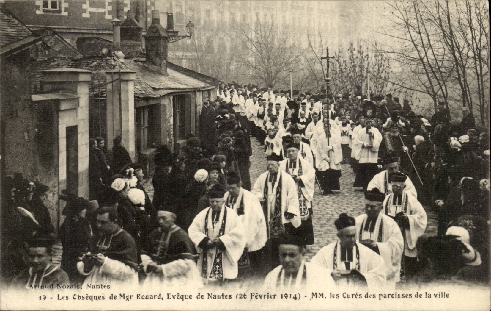 The Funeral of Bishop Renard, Bishop of Nantes — 26 February 1914 — Artaud-Nozaïs, Nantes