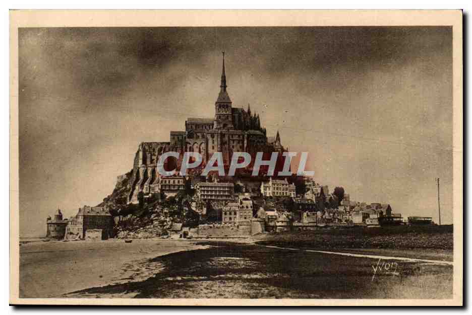 Mont-Saint-Michel — Vue générale du Mont à l'arrivée — Éditions d'Art YVON, Fara