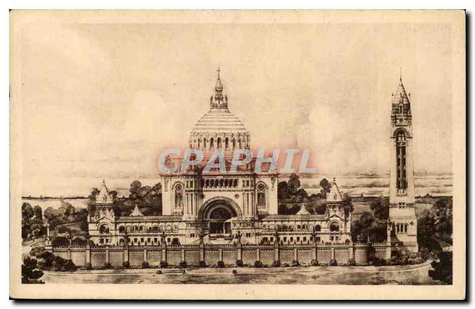 Basilique de Lisièux — Vue générale du Projet — Édition C. B. S. T., Lisièux