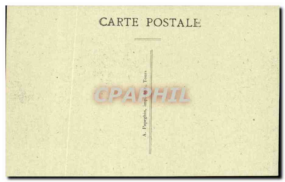 tours CPA La vue generale La Loire Le pont de pierre La cathedrale St Gatien — Rückseite