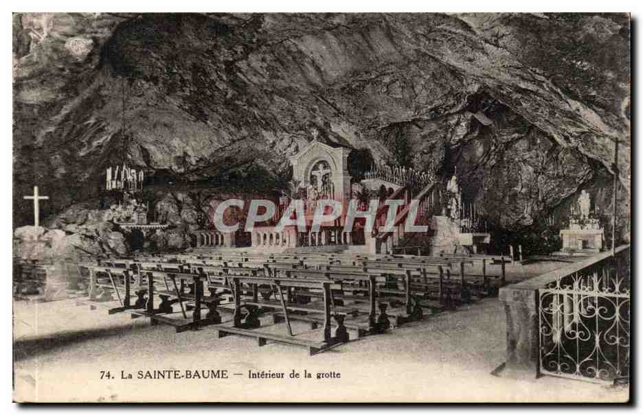 La Sainte Baume CPA Interieur de la grotte