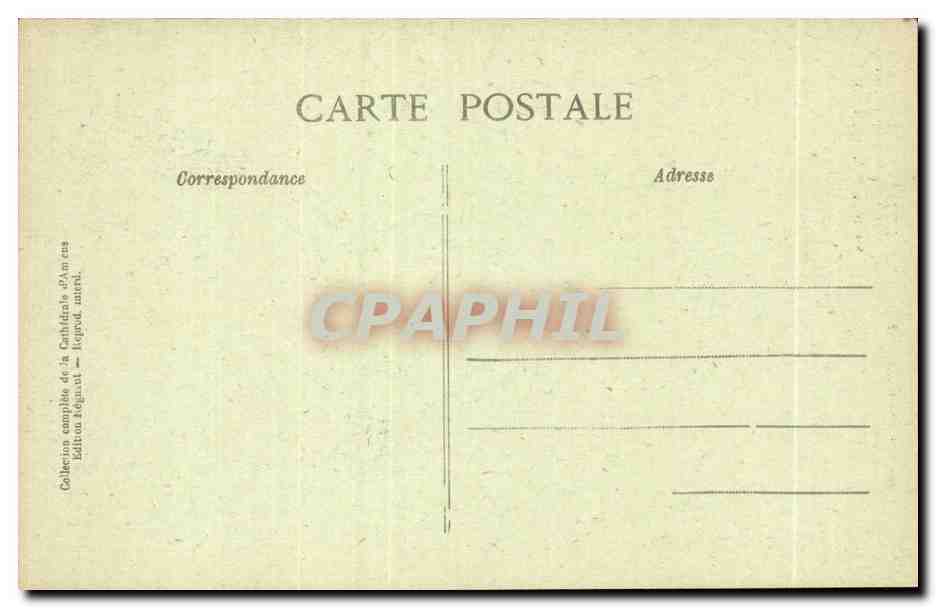 Amiens CPA Cloture du choeur Histoire De Saint Firmin 1er eveque d'Amiens  — Rückseite