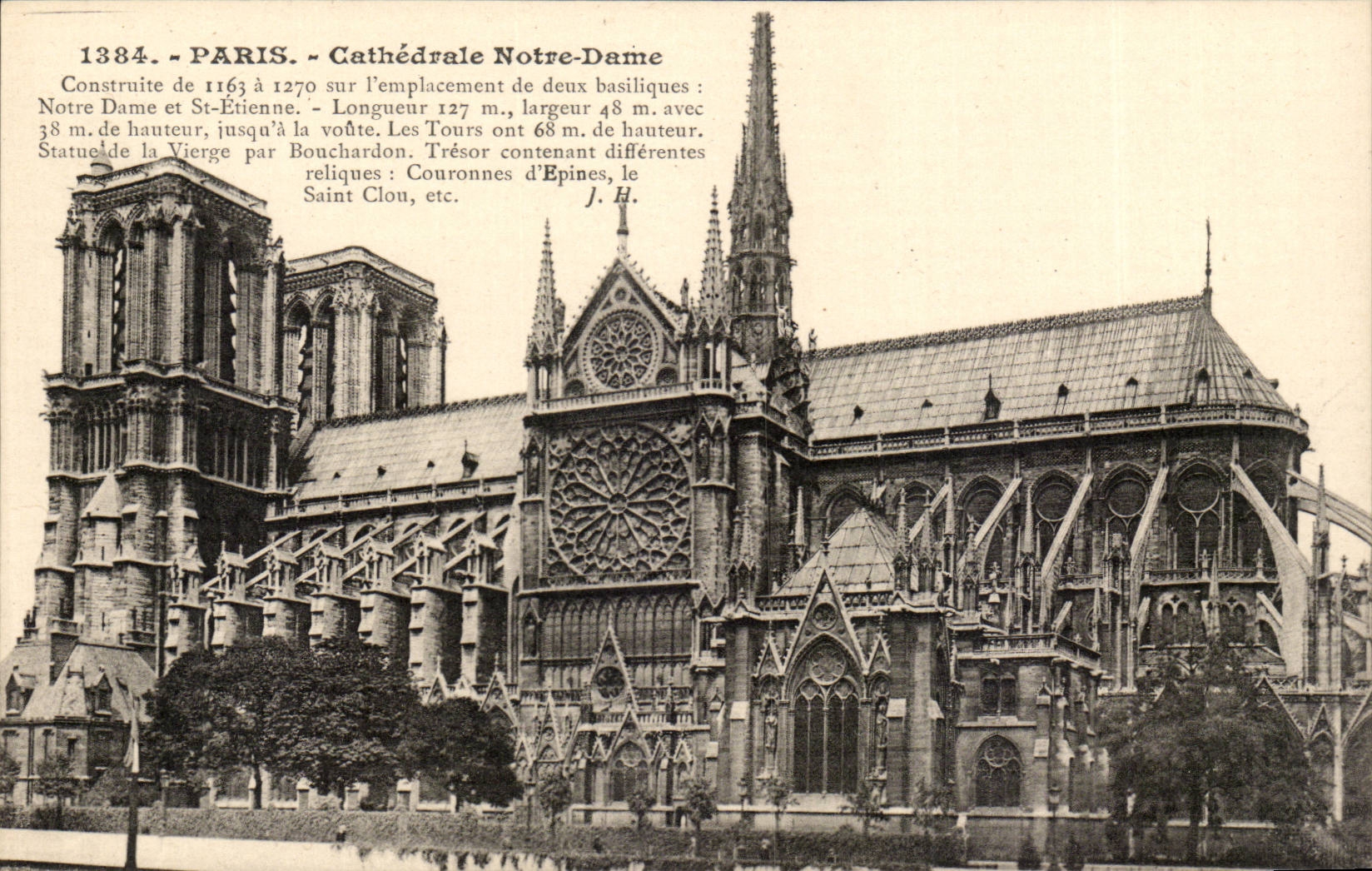 Paris CPA Cathedrale Notre DAme