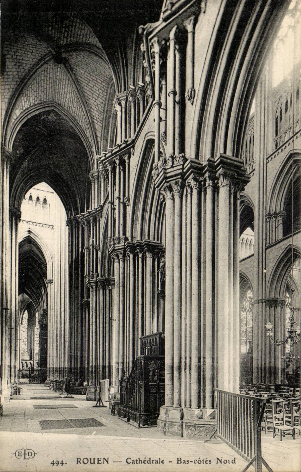 rouen CPA Cathedrale Bas cotes nord