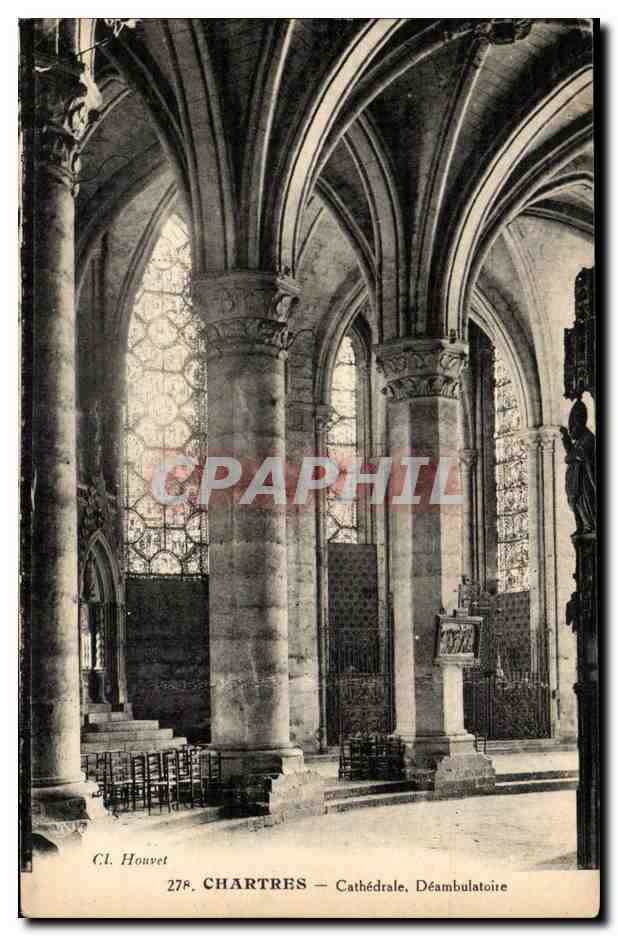 Chartres — Cathédrale, Déambulatoire — C.L. Houvet, n°278