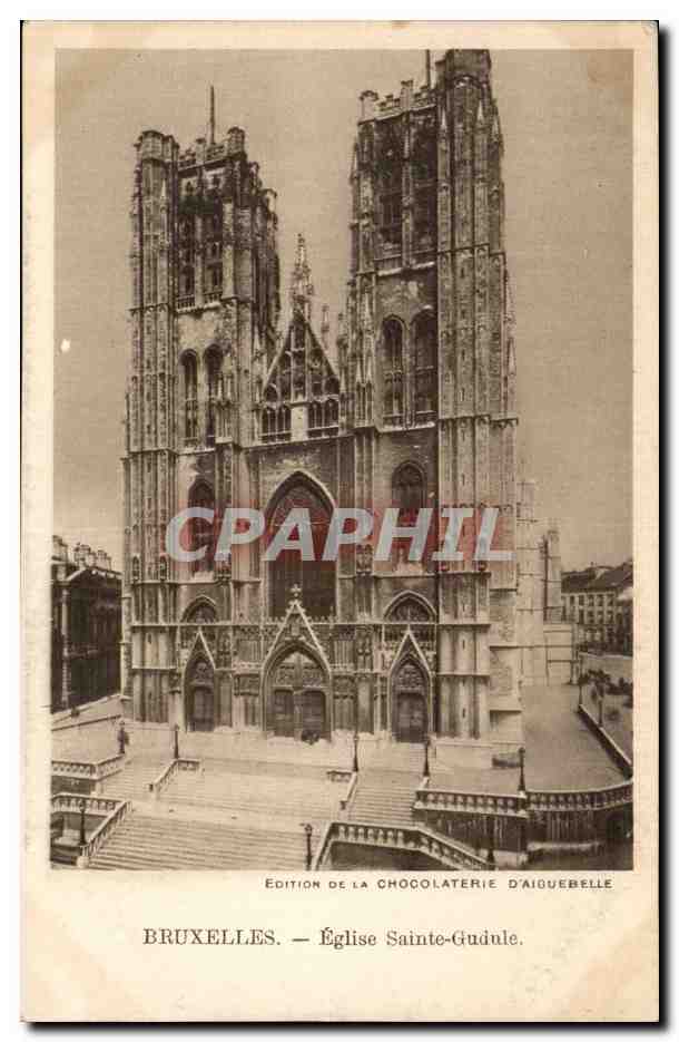 Belgie Belgique Bruxelles CPA Eglise Sainte Gudule