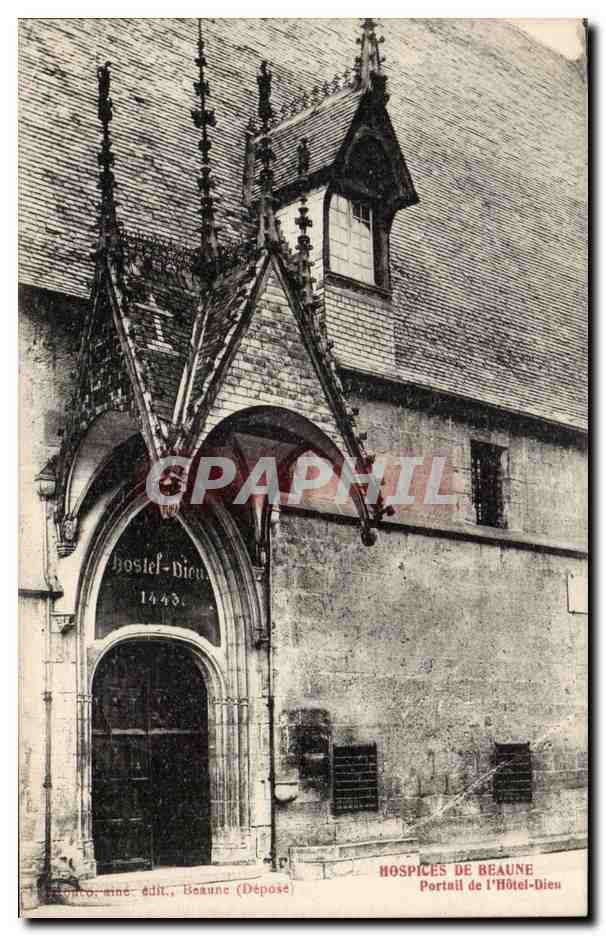Hospices de Beaune CPA Portail de l'hotel Dieu
