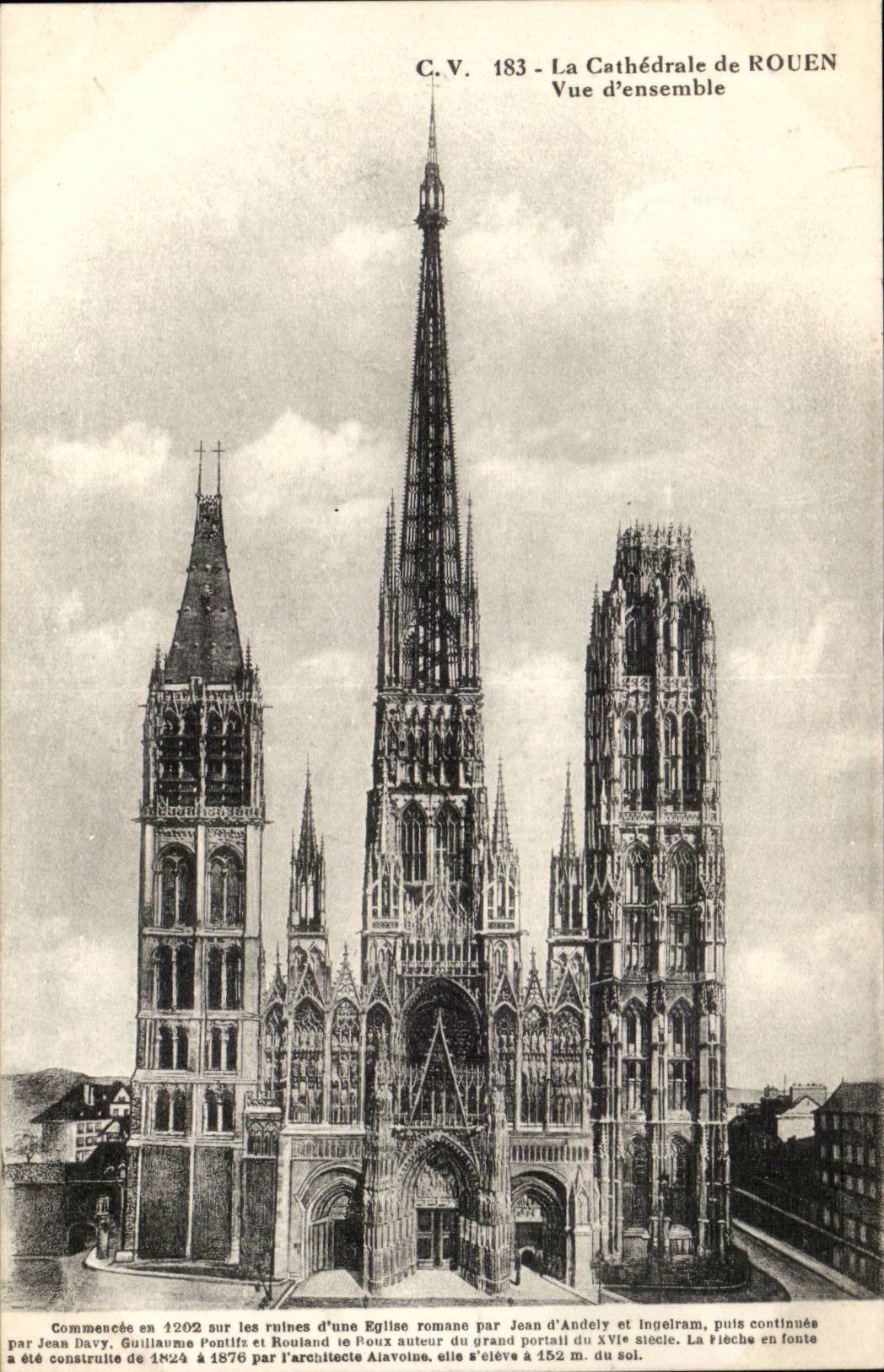 CPA Cathedrale de Rouen Vue d'ensemble