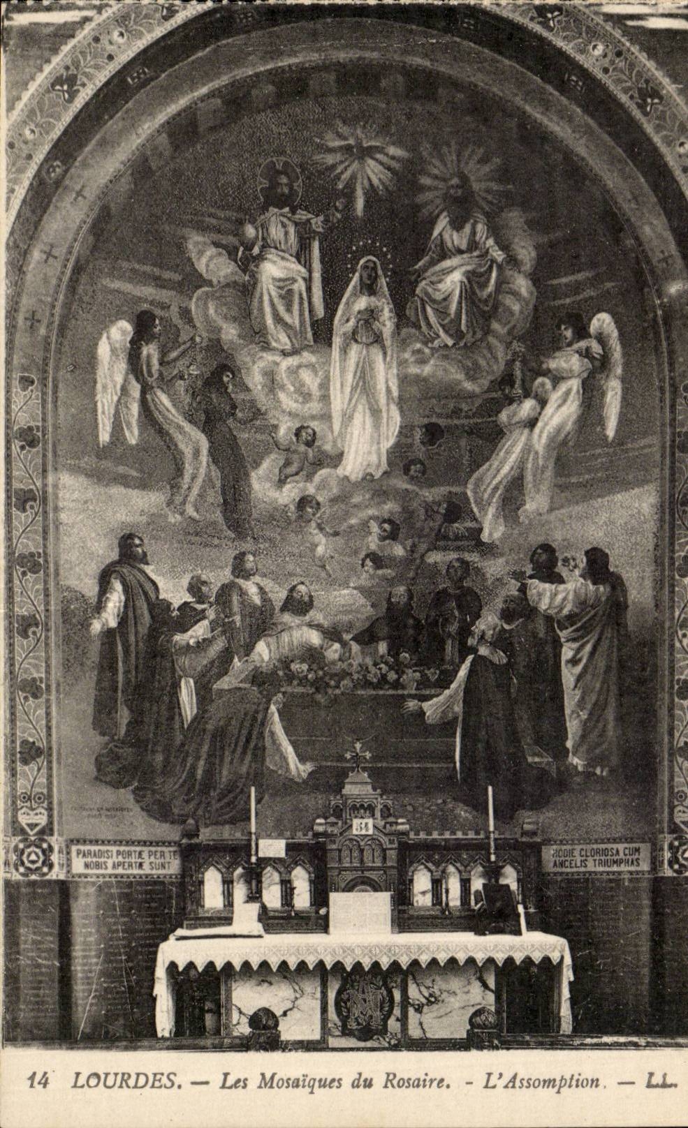 Lourdes CPA Les mosaiques du Rosaire L'assomption