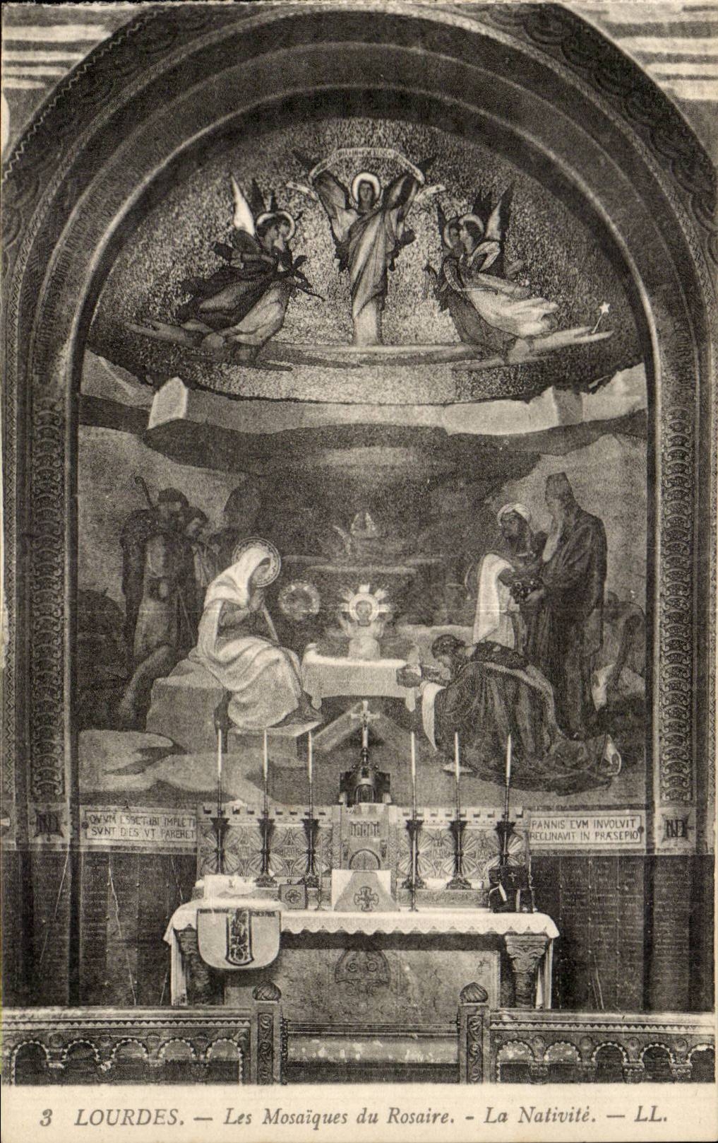 Lourdes CPA Les mosaiques du Rosaire La Nativite