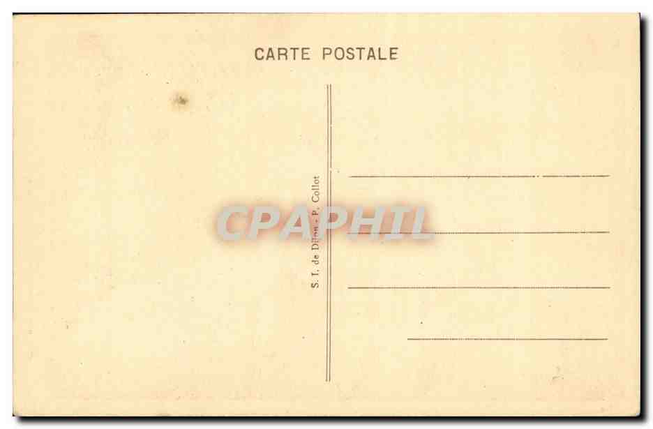 Dijon CPA Hotel chambellan Chapelle fenestrage et clef pendante de la voute — Verso