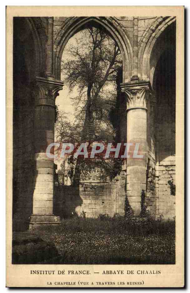 Abbaye de Chaalis — La chapelle (vue à travers les ruines) — Hélio Léon Mercille Paris