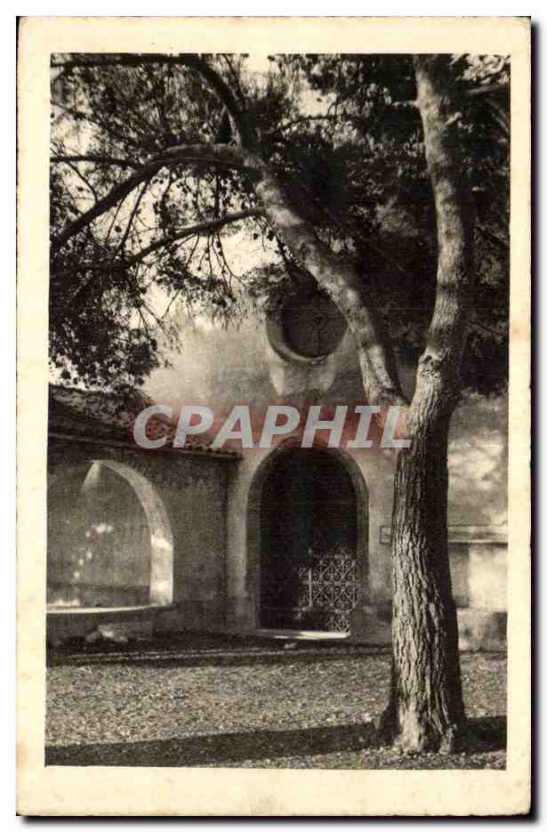 Cap d'Antibes — Notre-Dame de la Garoupe — Entrée de la chapelle — BRAUN & Cie, Imp.-Édit., Mulhouse-Dornach