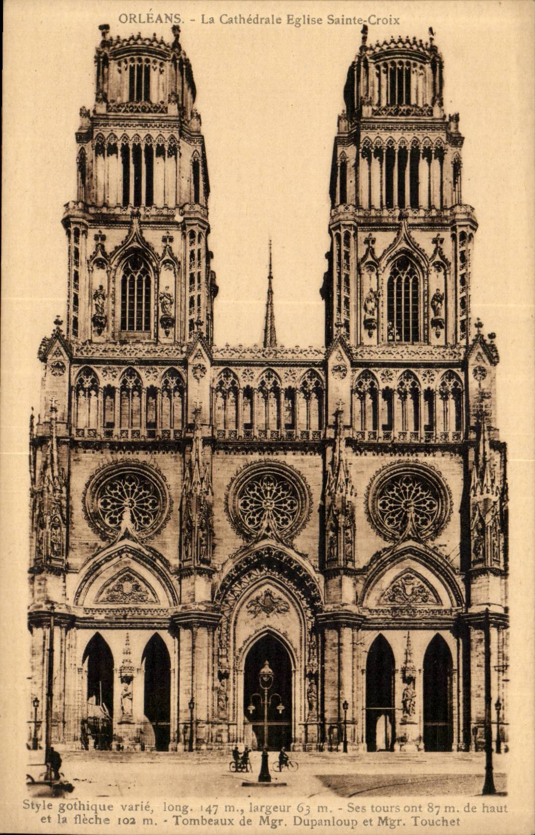 Orleans CPA La cathedrale Eglise Sainte CRoix