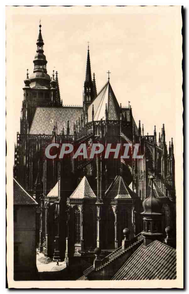 Prague Praga CPA Dome de St Guy Chram sv Vita Tchequie Tchekia