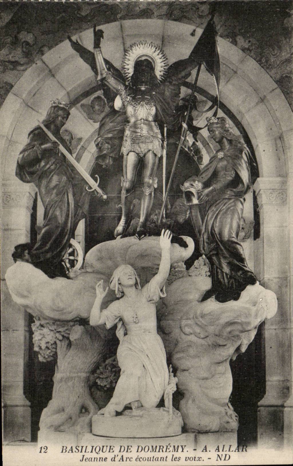 Basilique de Domrémy — Jeanne d'Arc écoutant les voix — A. Allar