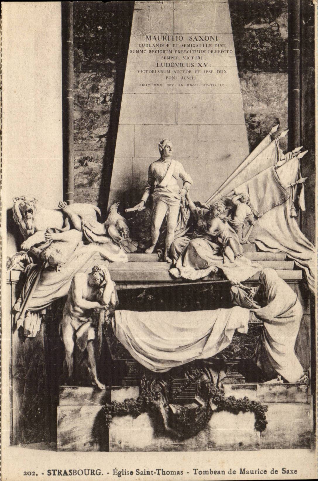 Strasbourg CPA Eglise Saint Thomas Tombeau de Maurice de Saxe