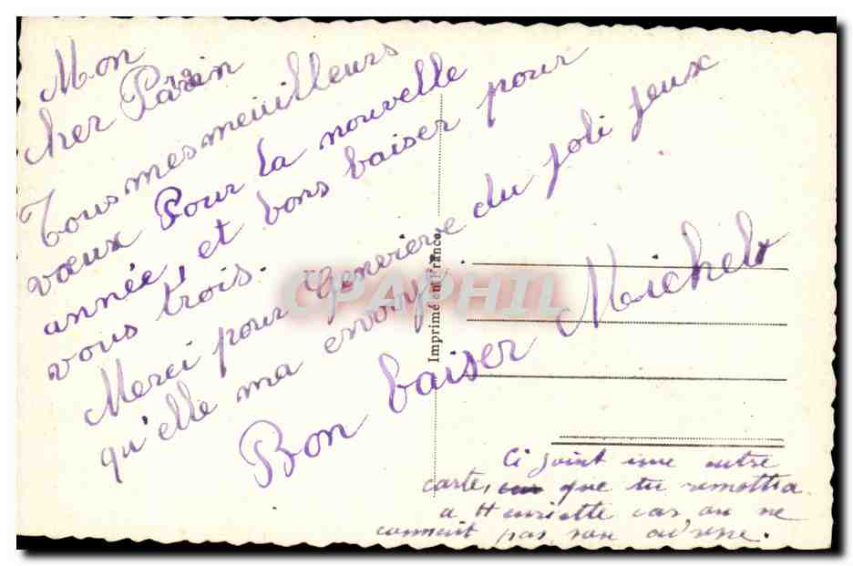 CPA Fantaisie Enfant Bonne annee — Verso