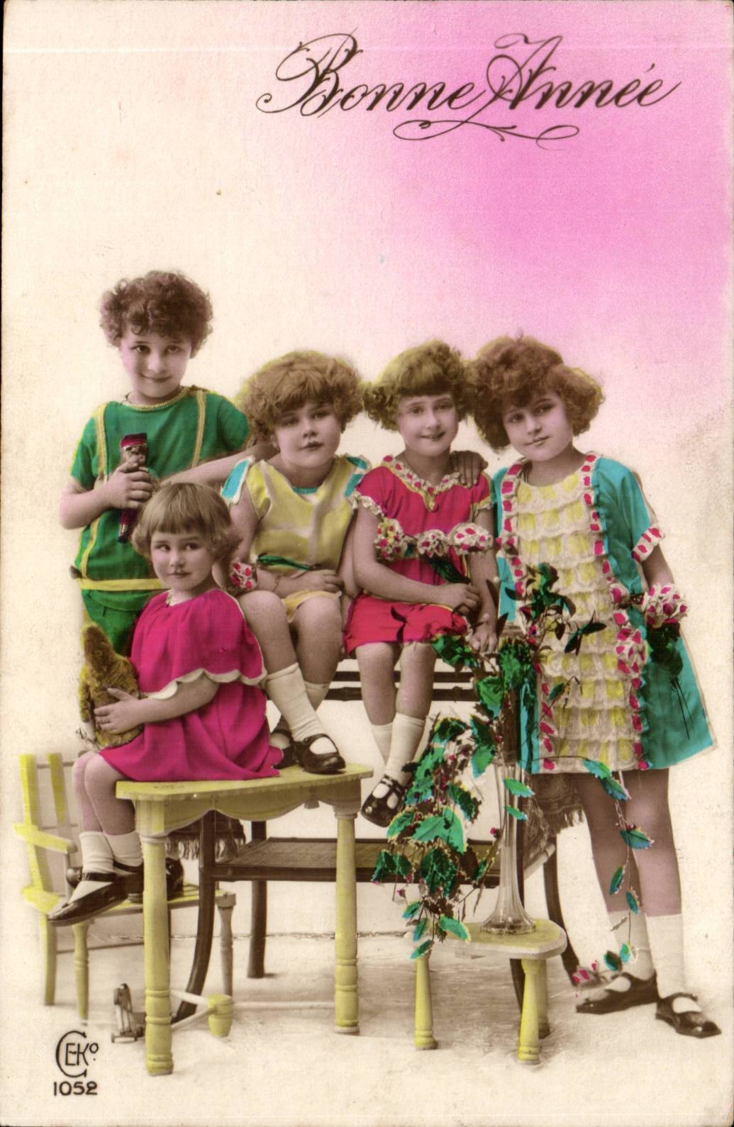 CPA Fantaisie Enfants Bonne annee