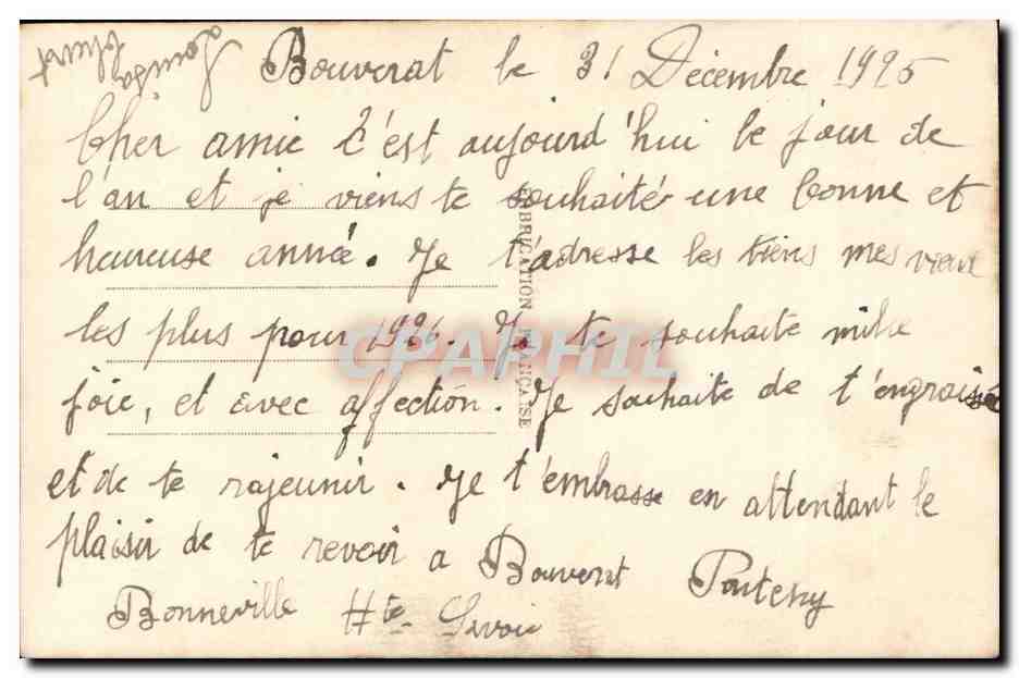 CPA Fantaisie Enfants Bonne annee — Rückseite
